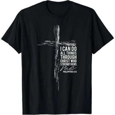 Christian Cross Religious Bible Verse Scripture Philippians T-Shirt