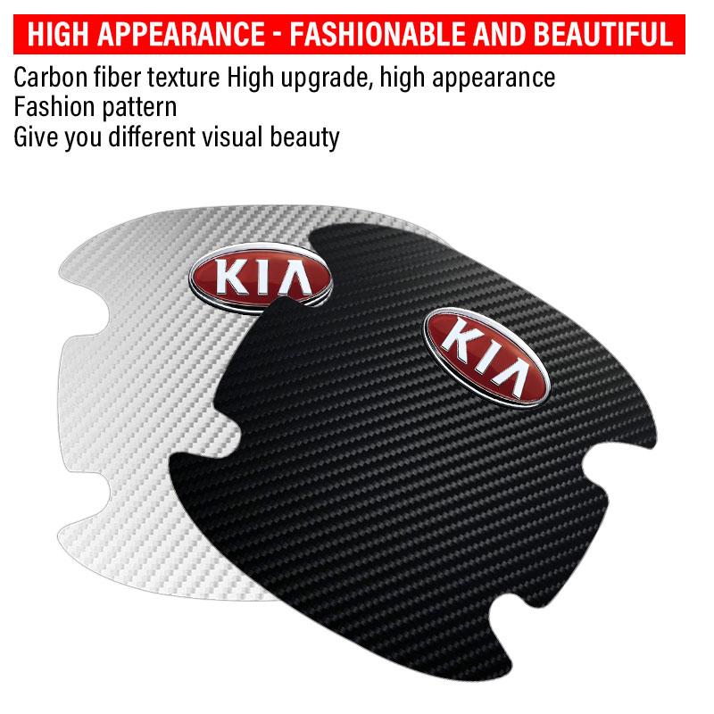4KS Ochrana kliky dveří auta 3D nálepka emblém dekorace pro KIA Ceed Sportage Rio K5 k6 K7 K8 Optima Cerato Proceed Venga Sedona Forte