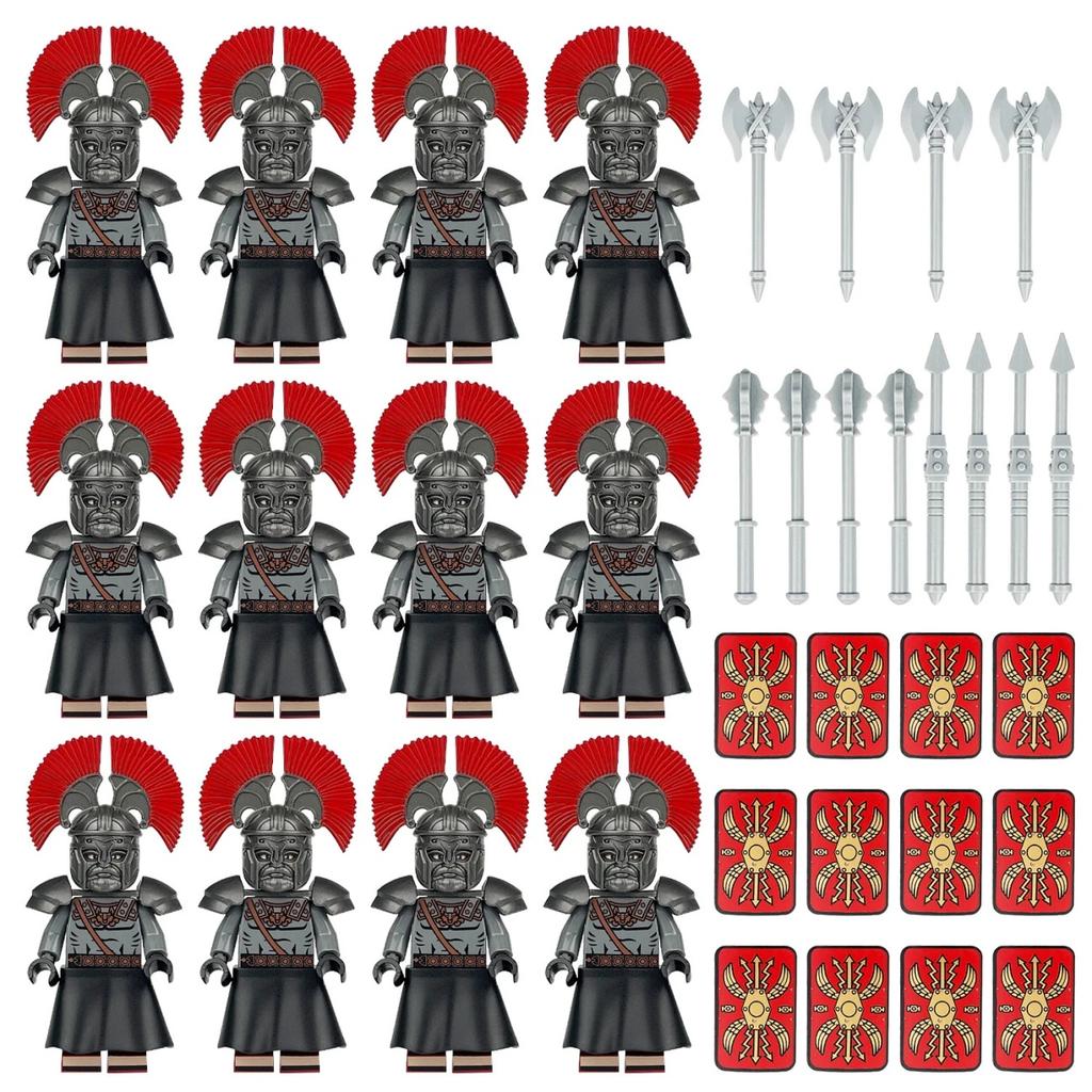 Medieval Roman Soldier Minifigure Assembly Building Block Toys