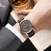 Men'S Watch Platform Watch Men'S Three-Eyed Roman Belt Business Quartz Watch