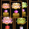 Seven-Color LED Guanyin Lotus Buddha Offering Lamp