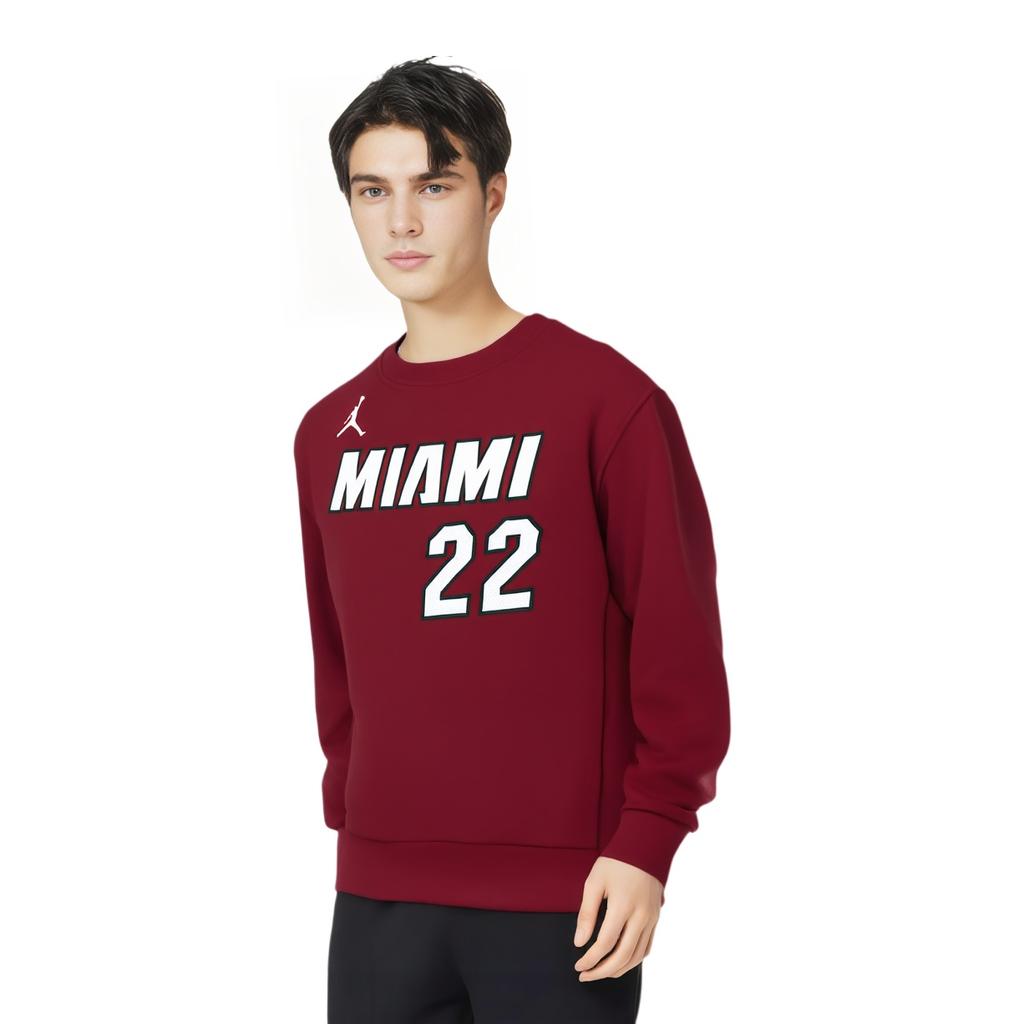 Jordan X Collaboration NBA Miami Col Rond Pull Confortable Sweat-shirt à Manches Longues à Lettres Homme sweat-shirt Rouge DN9823-608