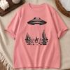 UFO Western Cowboy TShirt Summer Casual Short Sleeve Top Vintage UFO Cowboy Shirt Gift Tee Y2K Retro 90s Western TShirt