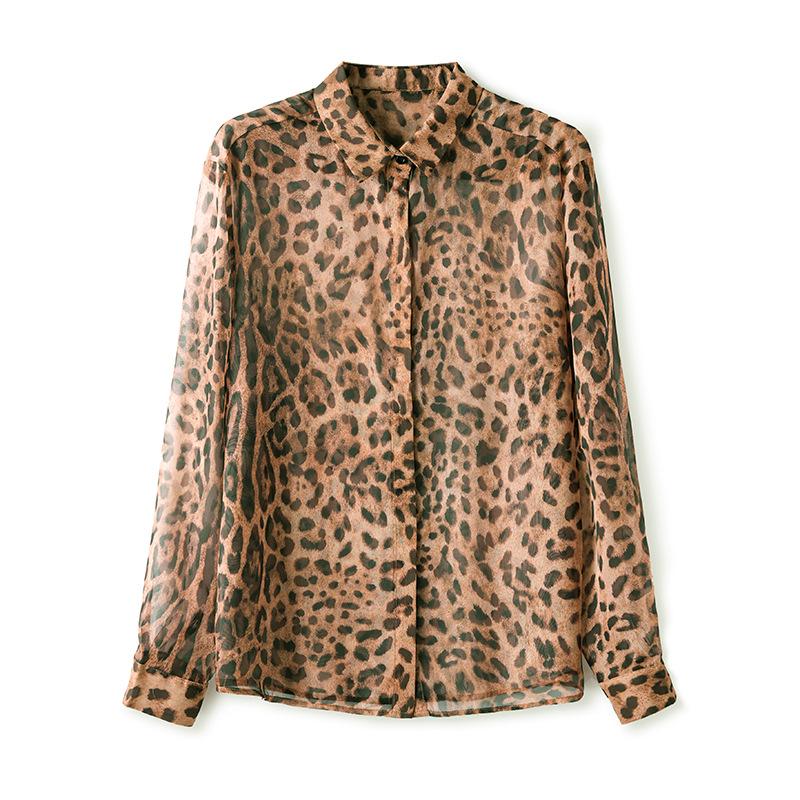 Women's Slimming Leopard Print Top - Autumn/Winter Casual Luxury