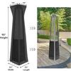 Waterproof Outdoor Heater Cover for Pyramid Patio Heaters with Ventilation and Secure Fit Elastic Hem and Zipper
