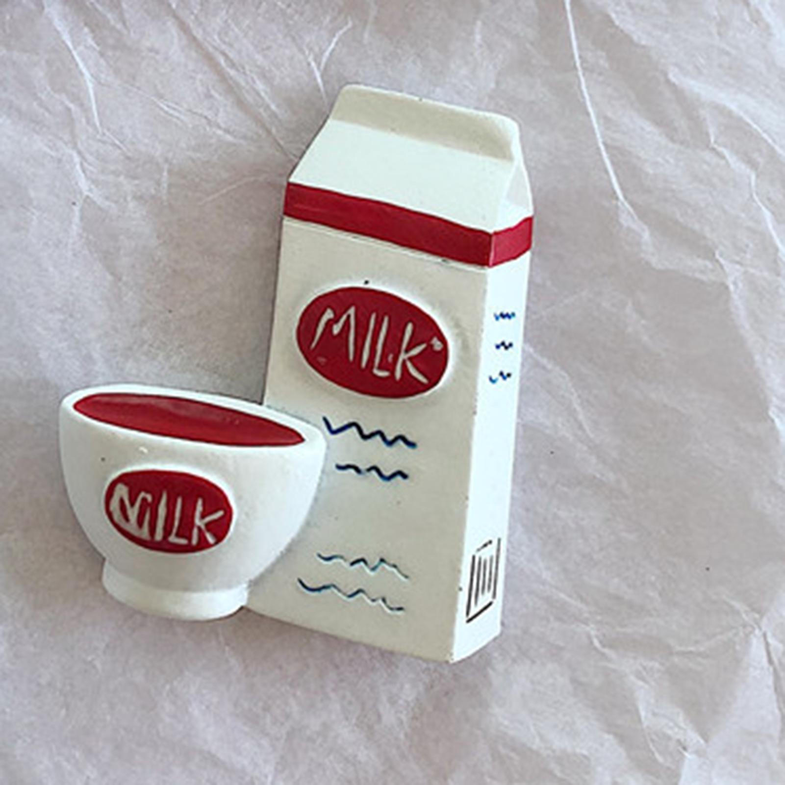 

Магнит на холодильник Стереоскопическая имитация Обычная смола Забавные магниты на холодильник для кухни Хлеб Milk