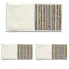 bPr BEAMS Tanaka Sangyo Imabari Towel Handkerchief Striped Gold Pearl Half 06 White Multicolor Rain ( 3)