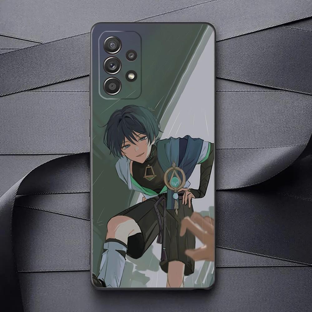 Scaramouche Genshin Impact Phone Case For Samsung Galaxy A13,A21s,A22,A31,A32,A52,A53,A71,A80,A91 Soft Black Phone Cover
