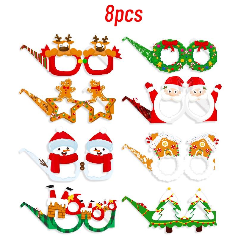 Funny Christmas Party Accessories Santa Claus And Snowman Glasses