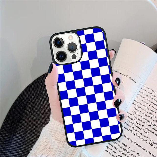 Checkerboard Checked Checke Soft Phone Case Cover For iPhone 17 Air 15 16 Pro Max 14 13 12 11 Pro Max Plus