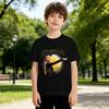 Kids Printed Round Neck Short Sleeve Loose Fit T-Shirt Casual Summer Top