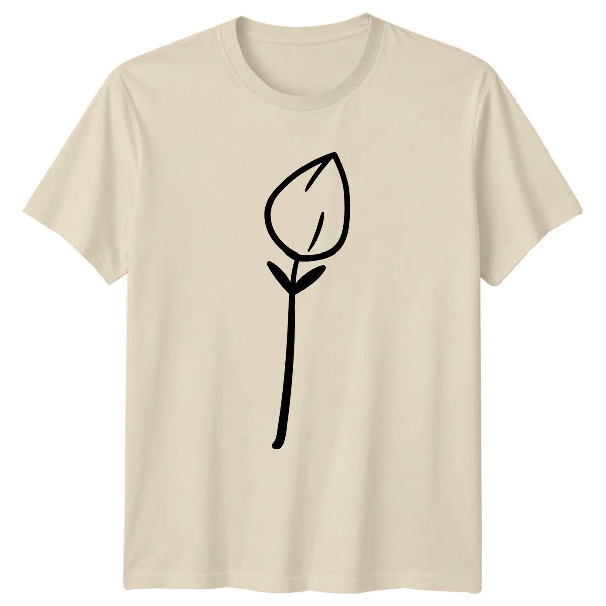 Minimalist Abstract Flower Design T-Shirt Minimalist Art Nature Floral Birthday XXL