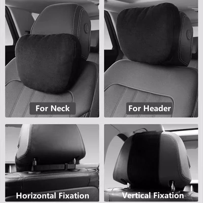 High-Quality Car Headrest Neck Support Seat S Class Soft Universal Adjustable Car Pillow Neck Rest Cushion Relieve Fatigue