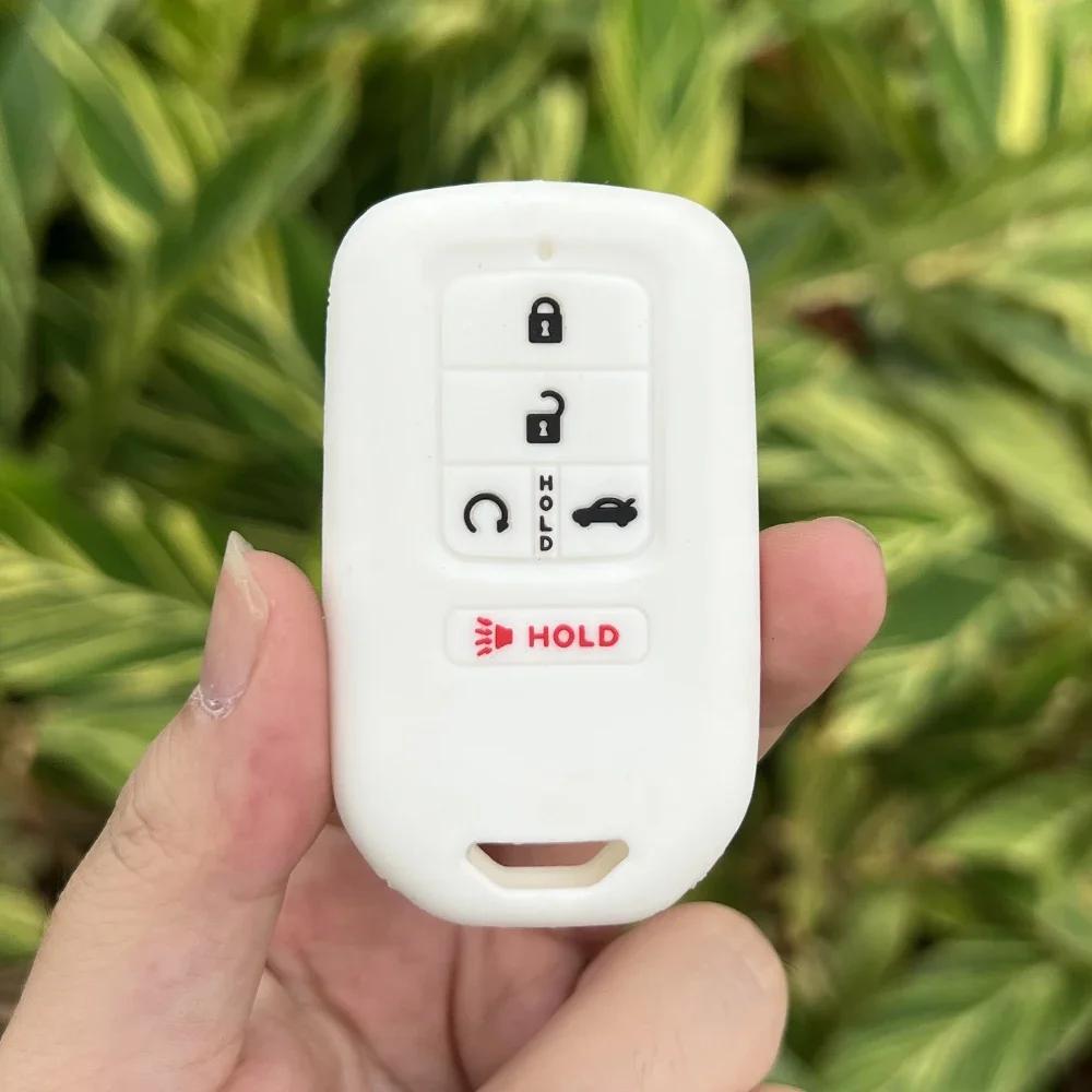 Silicone Car Key Case Holder Shell Soft Remote Cover Protector for Honda Accord Civic Pilot Fit Smart Key Chain Accessories