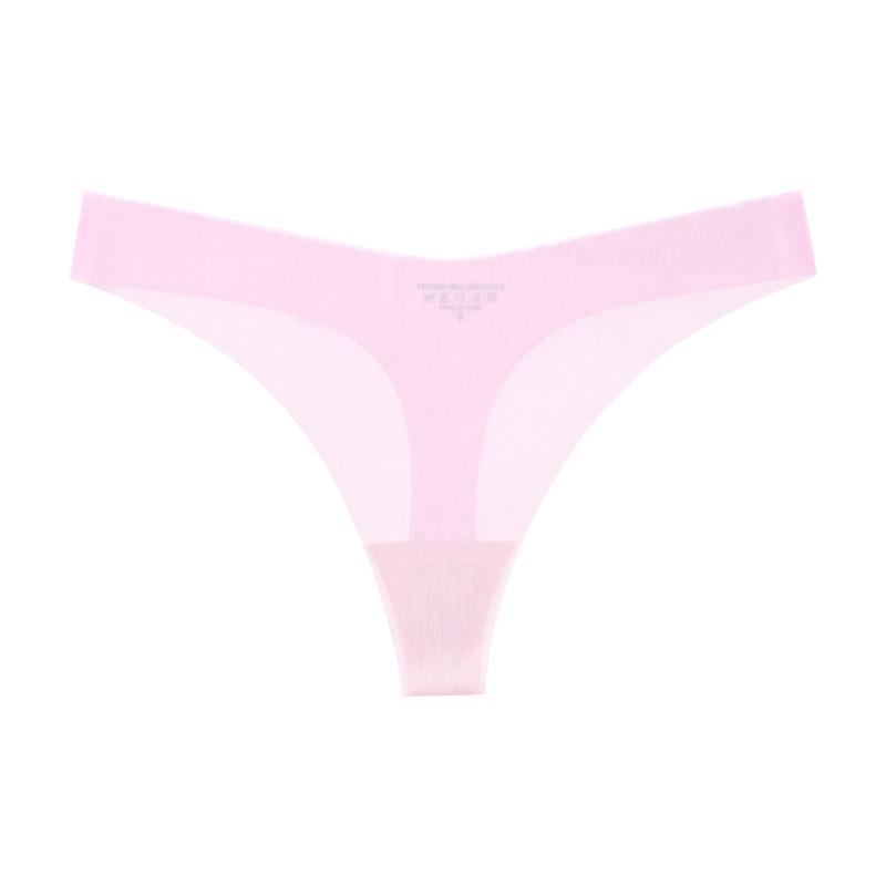 

Thin sexy T-pants low-rise sports European and American seamless ice silk transparent yoga one-piece mask underwear women S