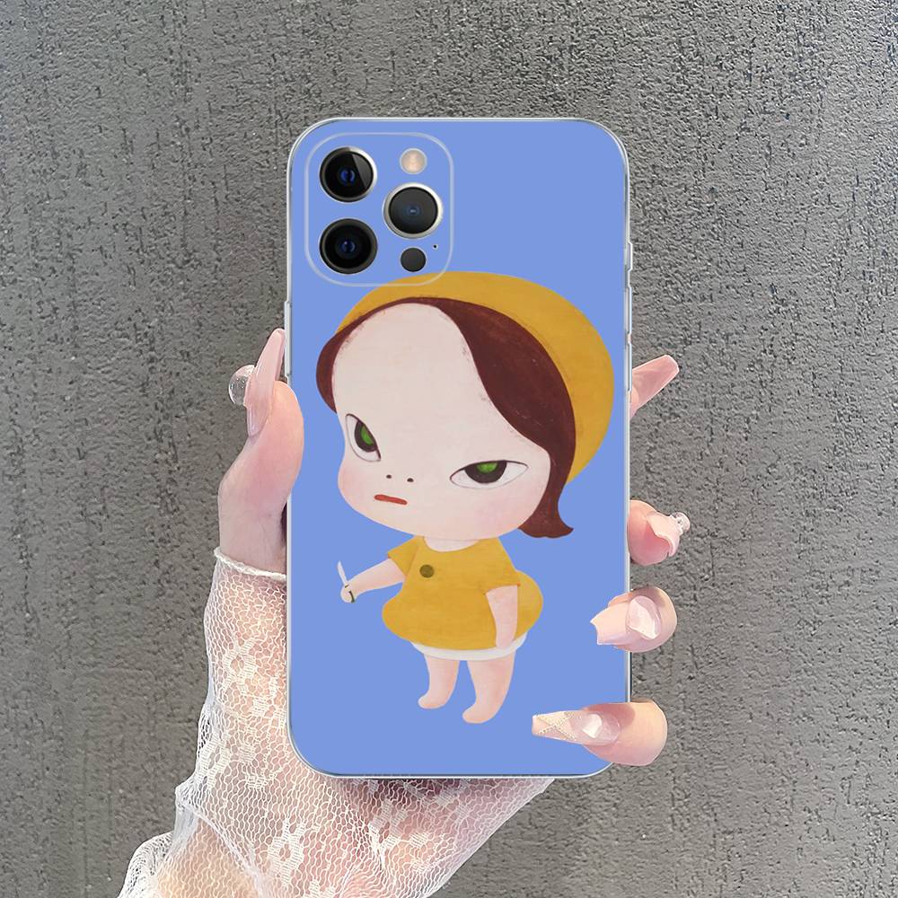 Contemporary Art Yoshitomo Nara Phone Case For IPhone 17 16 15 14 13 11 12 Pro Max 16 Plus Transparent