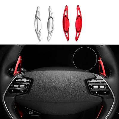 For KIA EV6 -2024 Aluminum Alloy Silver Steering Wheel Paddle Shifter Gear Shift Extension Interior Accessories
