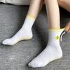 Non-Slip Professional Yoga Pilates Socks Women Fruit Embroidery Mid-Calf Sports Socks Customizable