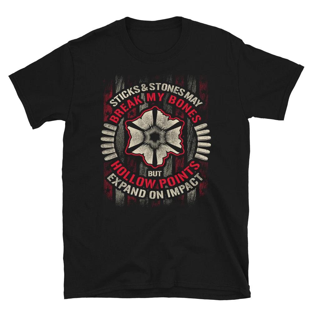 Gun Control Hollow Points 2nd Amendment Freedom T-Shirt XXXL