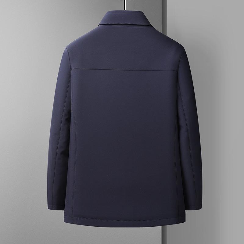 Jacket Men's Cotton Men's Casual Business Veteran Jacket Leader Padded Jacket Autumn and Winter Warm Thickened Warm