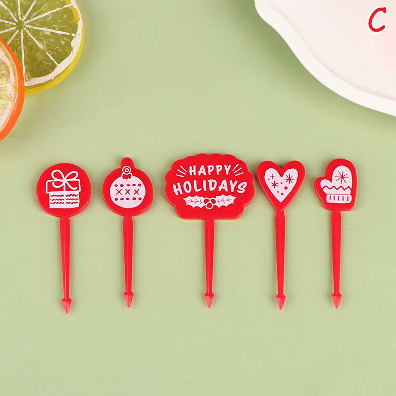 Candy Fruit Fork Food Grade Plastic Mini Cartoon Kids Cake Fruit Toothpick Bento Lunch Bento Accessories Party Decoration Supply