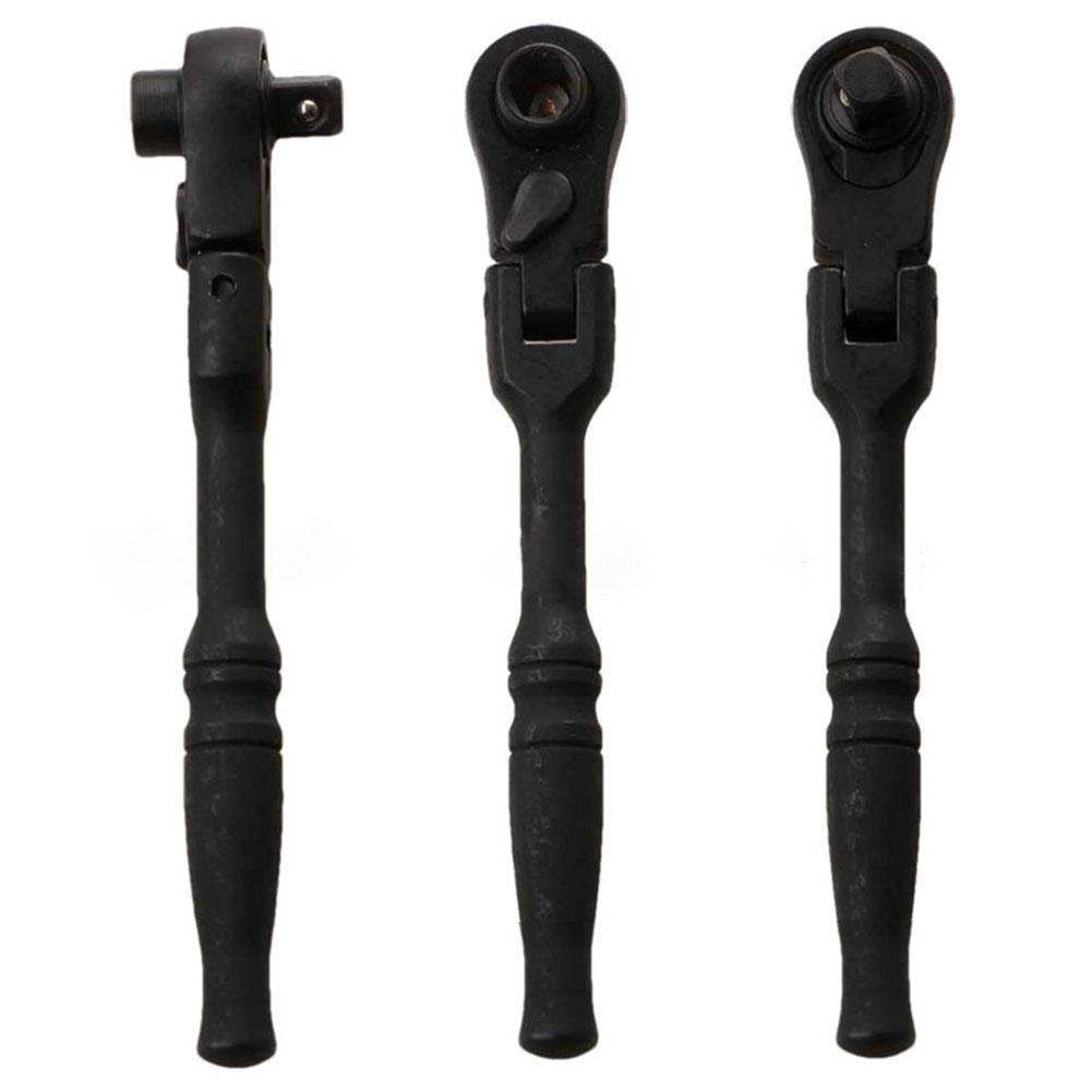 Ratchet Handle 2in1 Multi-Purpose Reversible Resilient Head Ratchet Wrench 1/4 Hand Tools Tool Accessories Professional Tools