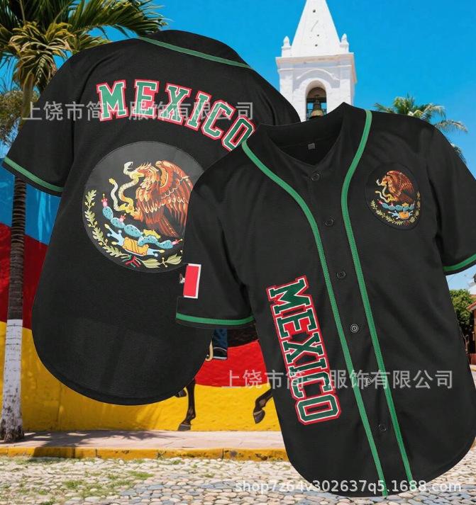 Sports Baseball Uniform Short Sleeve Cardigan Letter Print Men's and Women's Game Training Uniform T-Shirt Game Top