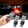 2X Auto Interior Decoration LED T10 W5W Atmosphere Car Light RGB Remote Controller Colorful Reading Door Side Marker Tail Backup