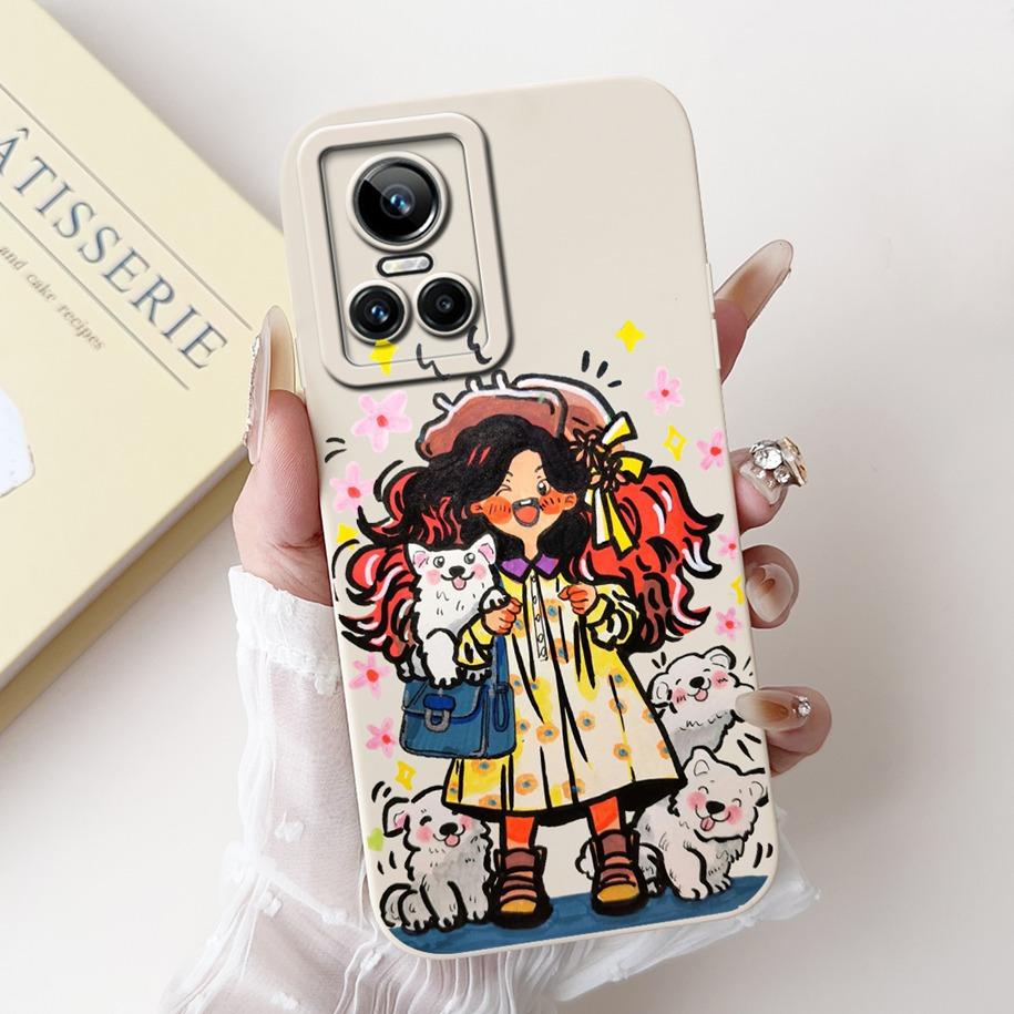 For Realme GT Neo 3 Case Lovely Panda Rabbit Dog Duck Soft Liquid Silicone Shockproof Bumper For Realme GT Neo3 150W Phone Cases
