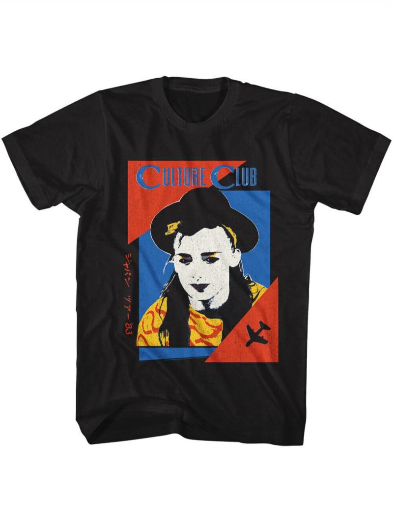 Ku Culture Club Japan Tour 1983 Retro Graphic TShirt Boygeorge Portrait Tour Shirt Pure Cotton Couple Street Style TShirt S