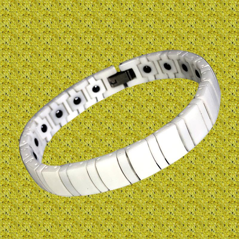 Schwarz-Weiß Keramik Magnetisches Herrenarmband - Weihnachtsgeschenk