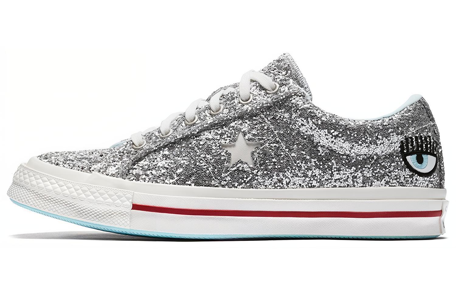 One Star Chiara Ferragni x One Star Wmns Converse Ox  Silver Glacier Blue  Женская 562025C 41.5