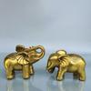 Exquisitely crafted brass elephant ornaments, symbolizing fortune and wealth, water-absorbing auspicious elephants, home decor c