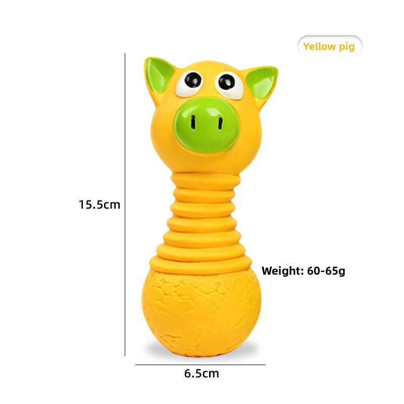 

Pet Toy Latex Vocalizing Animal Bowling Ball for Small Dogs To Chew and Clean Teeth. Dog Toy. жёлтый