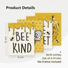 PLKMK Bee Wall Decor Set of 4,Bee Decor for Home,Bumble Bee Decor,Bee Home Decor,Summer Decor for Home,Bee Kind Wall Art,Yellow Decor,Bee Happy Sign
