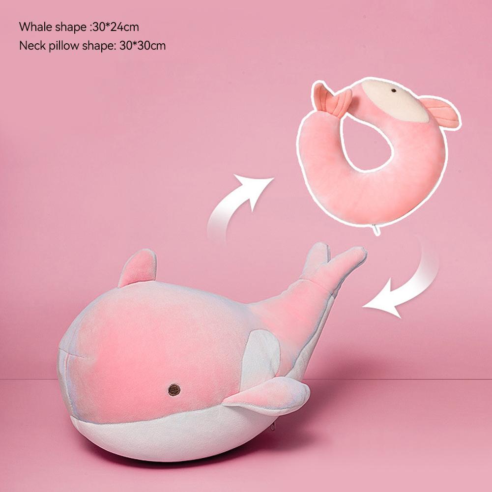 

2 в 1 деформируемые подушки для путешествий в форме U для взрослых/детей, пингвины, кошки, животные, дорожная подушка, плюшевая игрушка, подушка для шеи 4