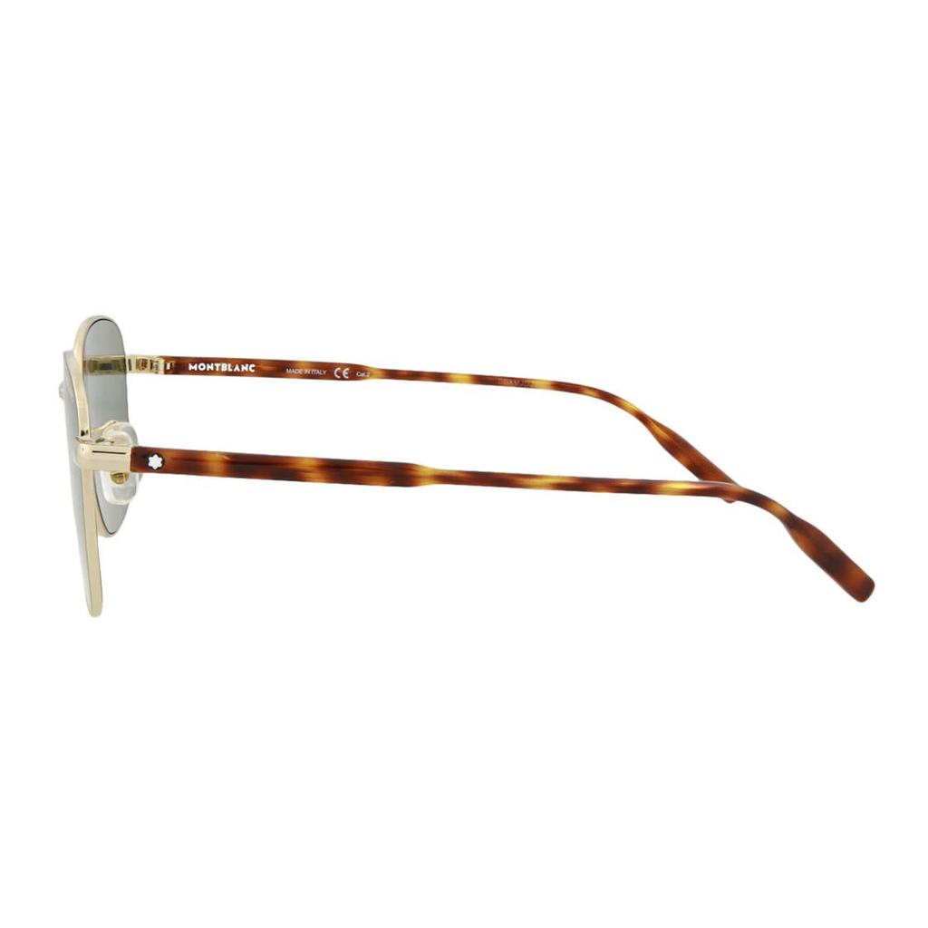 Montblanc Mirror Logo Square Sunglasses Men sunglasses Gold MB0137SK003