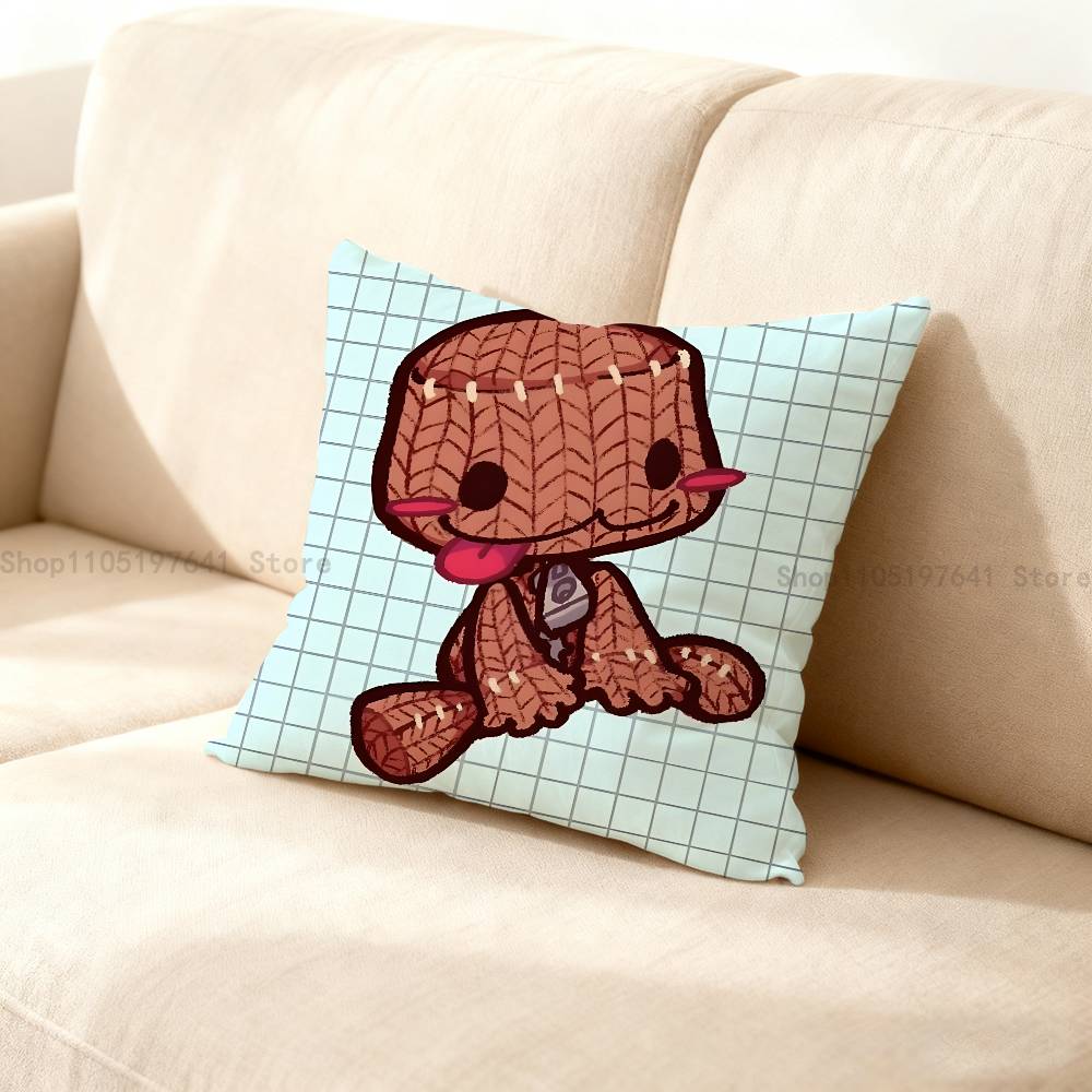 L-Lbp S-Sackboy Custom Pillow Case For Sofa Decor Car Office Room Printing Cushion Cover Decorations And Protector