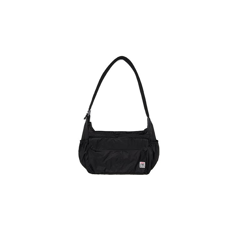 New Vision Street Wear Nylon Shoulder Bag Regular Unisex Black/Purple V241NS9008