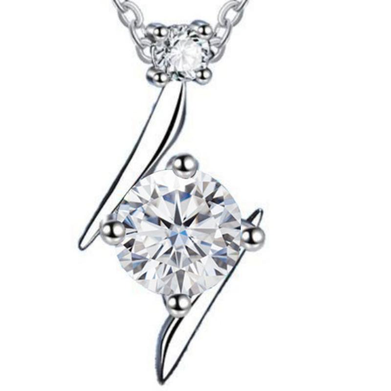 1CT S925 Sterling Silver Moissanite Necklace Lightning Star Pendant D VVS1 Ladies Exquisite Jewelry
