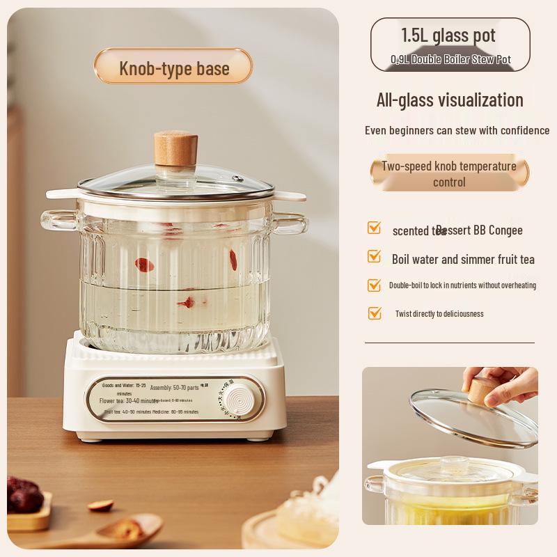 Multi-functional Glass Stew Pot for Bird s Nest & Water Stew - Ideal Gift & Souvenir