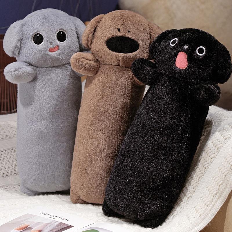 Cute Dog Long Throw Pillow Plush Toy Doll Teddy Dog Doll Girl Company Soothing Doll