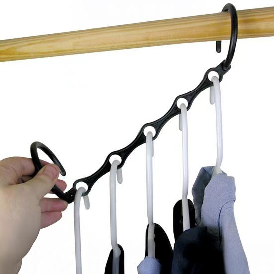 8Pcs Clothes Hangers with 360-Degree Swivel Hook Strong Load-bearing Collapsible Hangers Closet Organizers