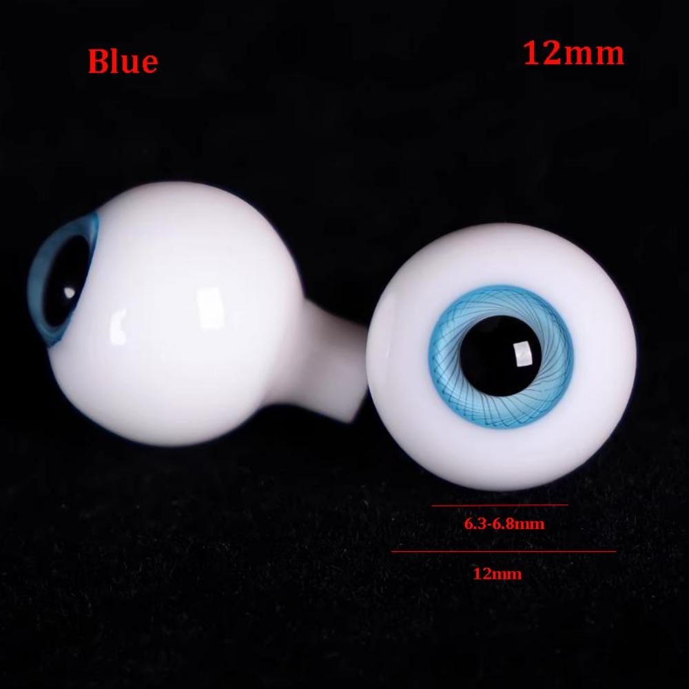 Cute Blue Gold Glass Eyes 2 Colors DIY Doll Making Crafts New Textured Glass Eyeball  For BJD Dolls