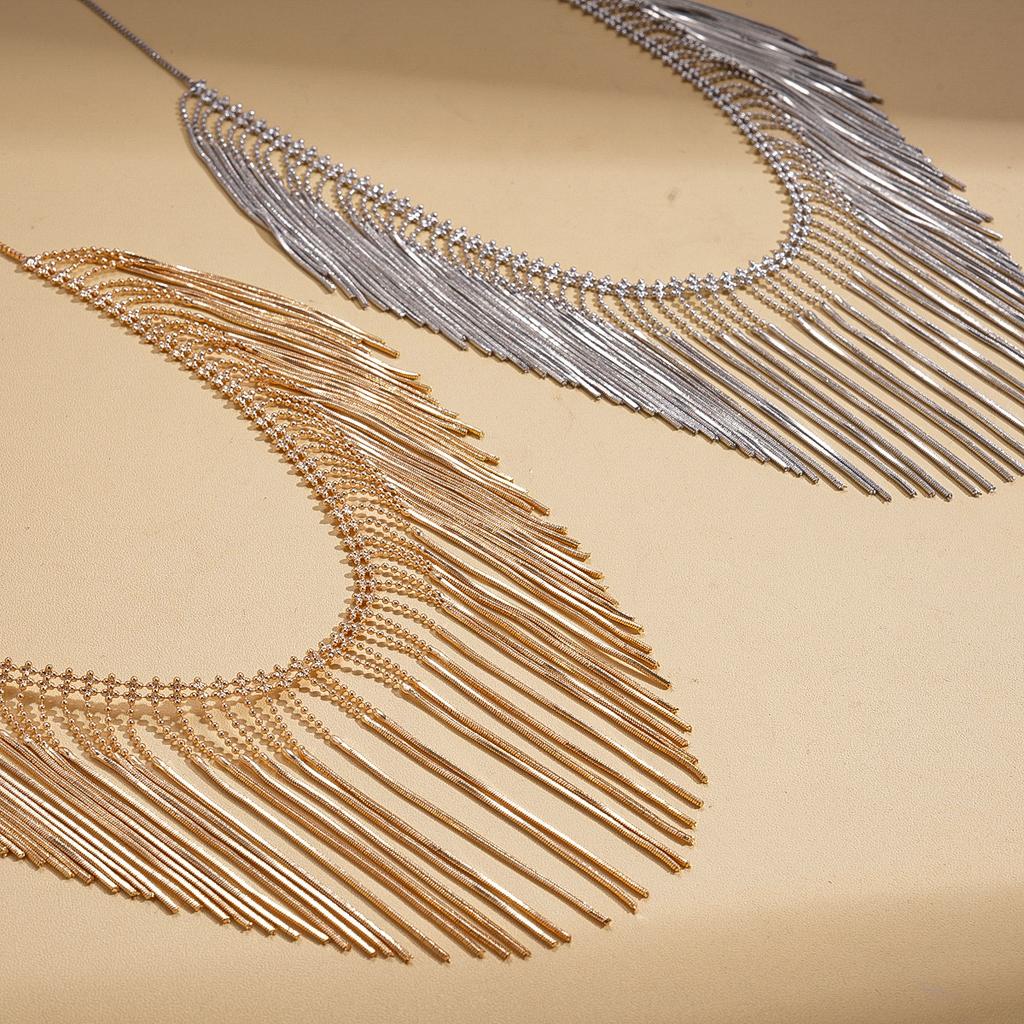 Heavy Industry Metal Wind Fringe Necklace Exaggerated Clavicle Chain Niche Necklace