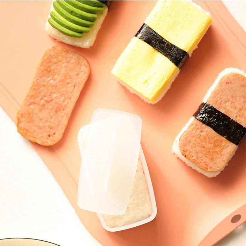 Rectangular Sushi Mold Kit Musubi Maker For Spam Kimbap Onigiri Rice Ball Press Tool Household Kitchen Bento Accessories Diy