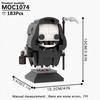MOOXI Verschiedene Horrorfilme Sadako Tod Billy BrickHeadzed Erwachsene Bausteine Set MOC Ziegelmodellbausatz Spielzeug Kind Junge Mädchen Geschenk