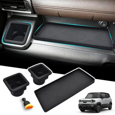 New XBEE Crossbee MN71S MND1S Late Model 2025 Passenger Side Open Tray Mat Dashboard Cup Holder Silicone Mat Set Brush Waterproof Interior Accessory