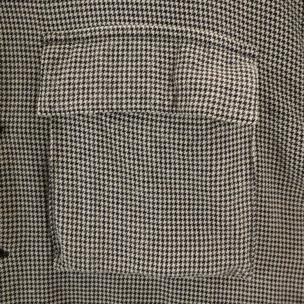 RALPH LAUREN COUNTRY 80s 90s Vintage Polo Can Houndstooth Pattern Long sleeve Box silhouette Rayon shirt Women Used