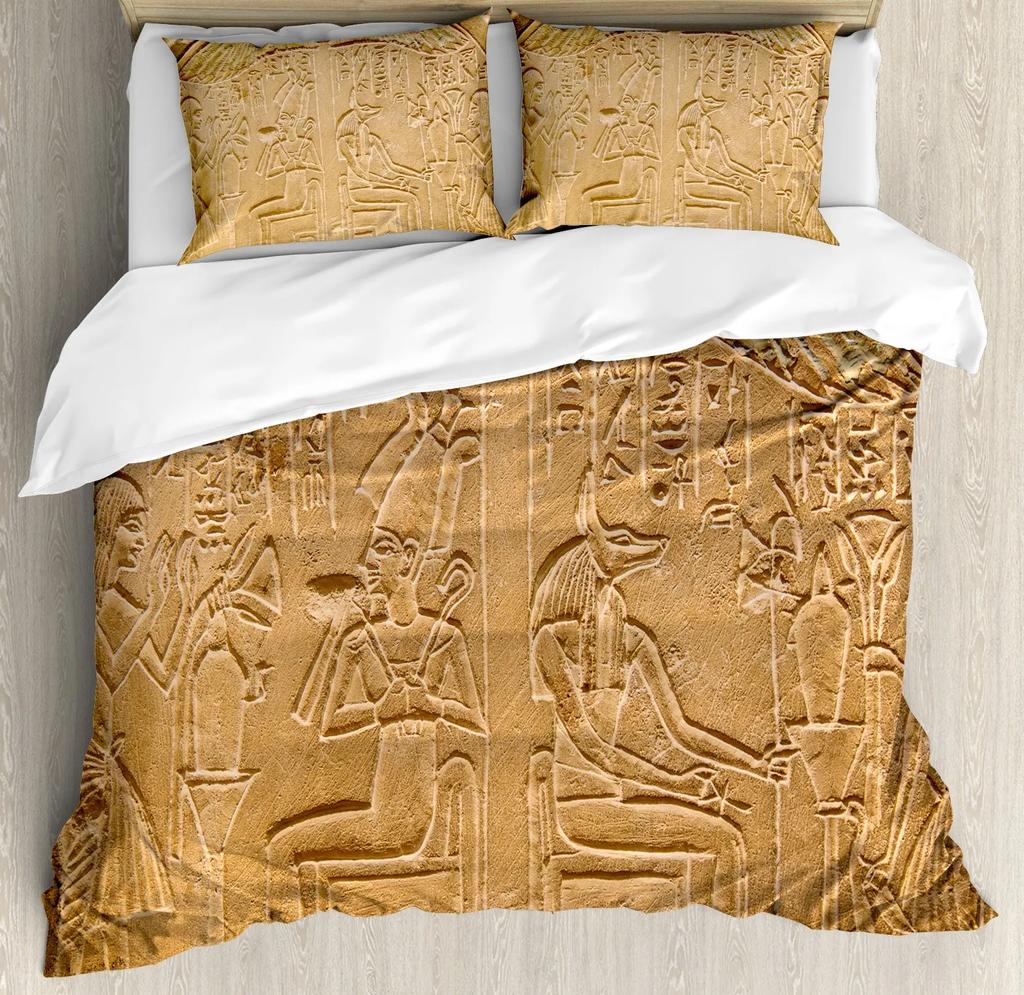 Viking Soft Duvet Cover Set, Scplusinavian Folklore Motifs Northern Germanic Culture Mjolnir,2/3pcs Beding Set King-Sized Dimensionsd Dimensions